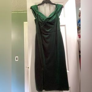 Off the shoulder velvet dress